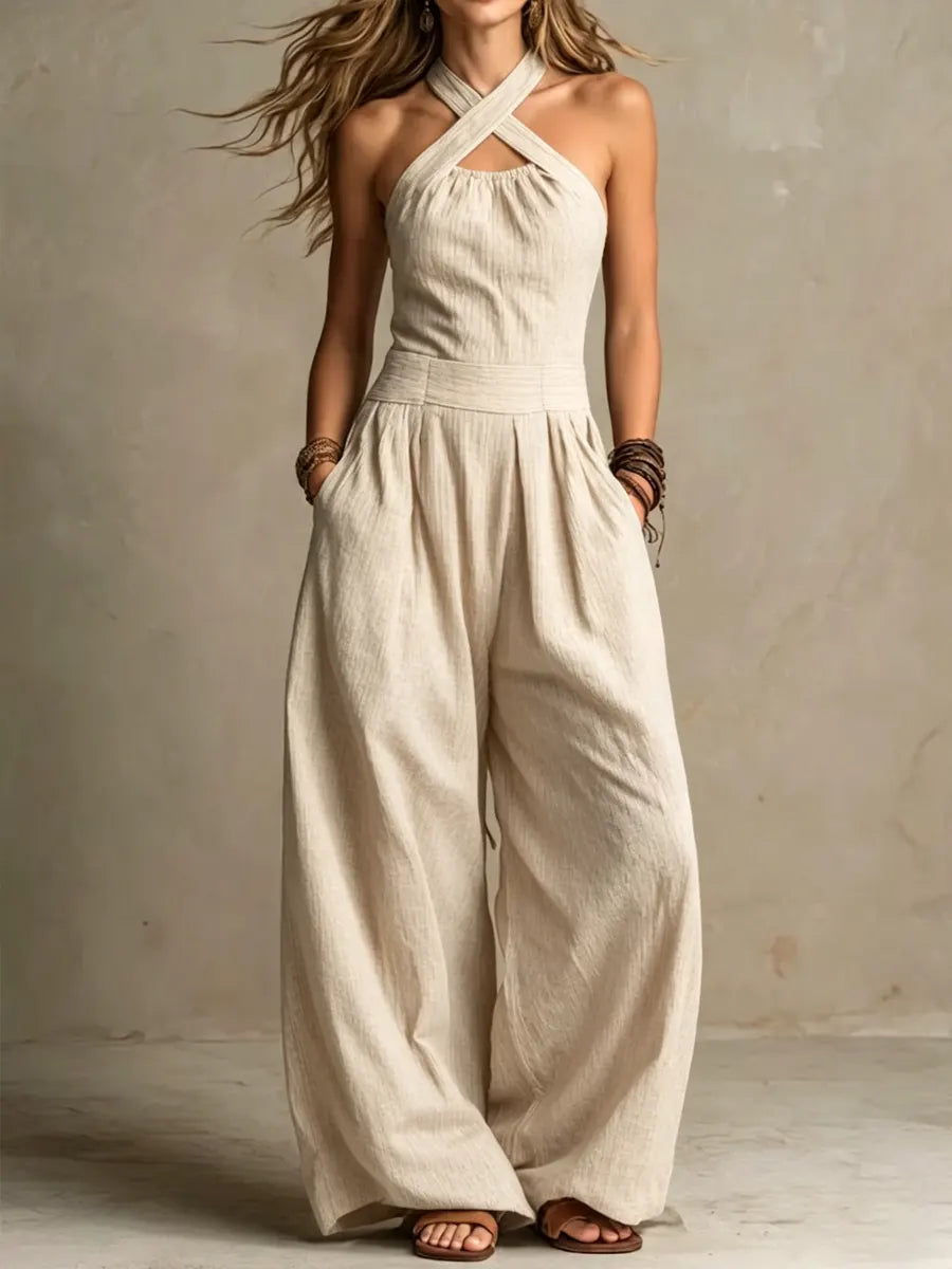 Bianca | Elegant Jumpsuit in Linen and Cotton